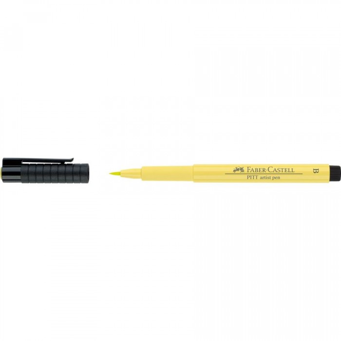 India ink Pitt Artist Pen B light yellow glaze
